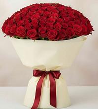 Букет 101 Красная роза Милано в Губино