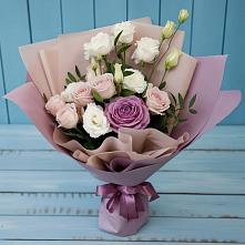 Букет цветов из:  Розы и Лизиантусы в Губино