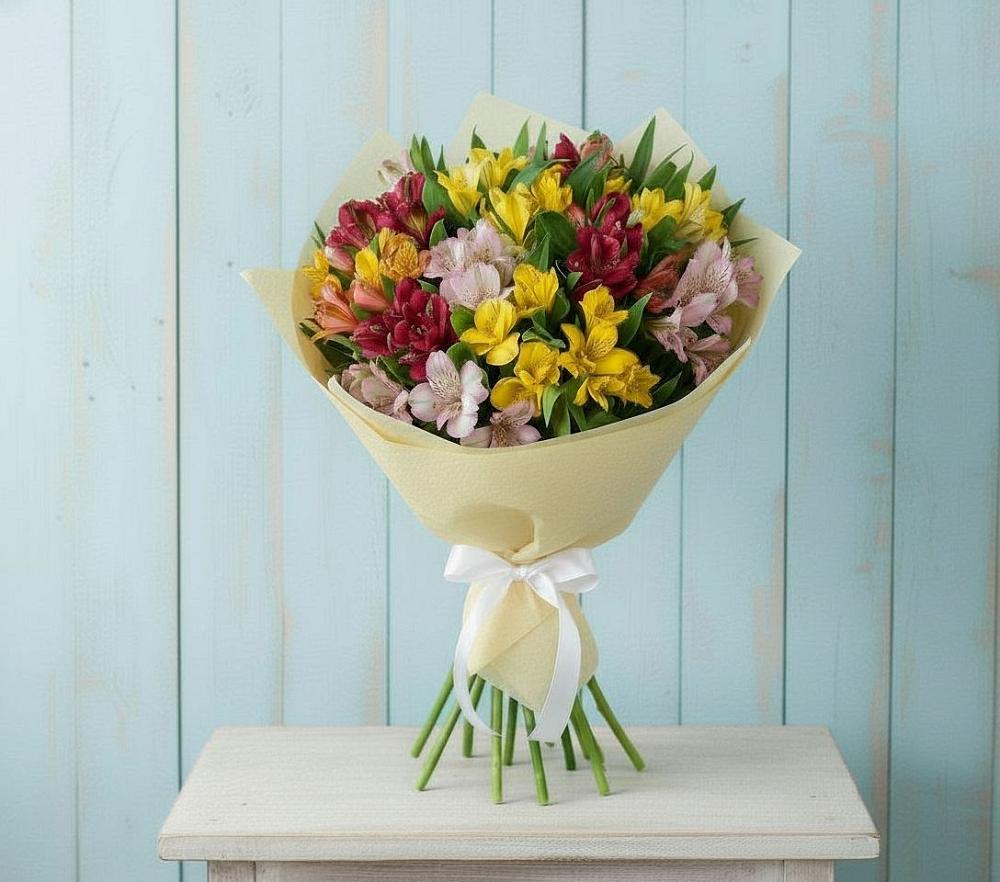 Букет цветов из: Альстромерии в Губино