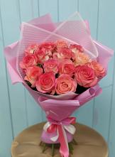 Букет 15 Розовых роз Равель в Губино