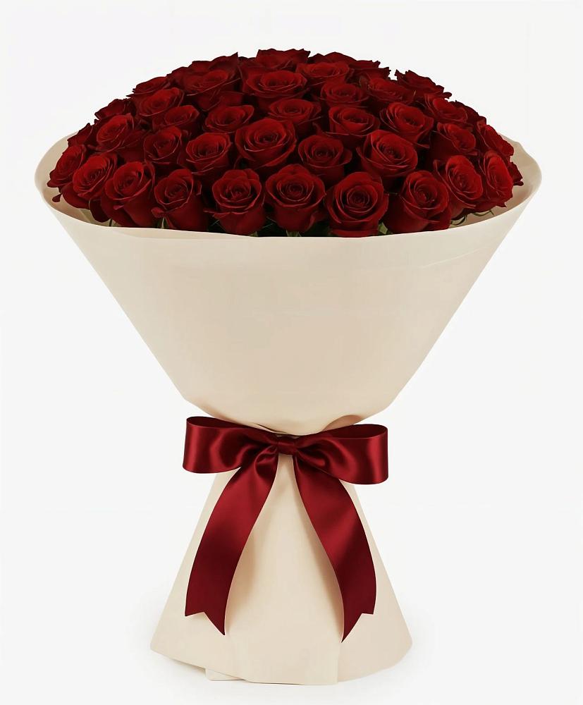 Букет 101 Бордовая роза Блэк Бакарра в Губино