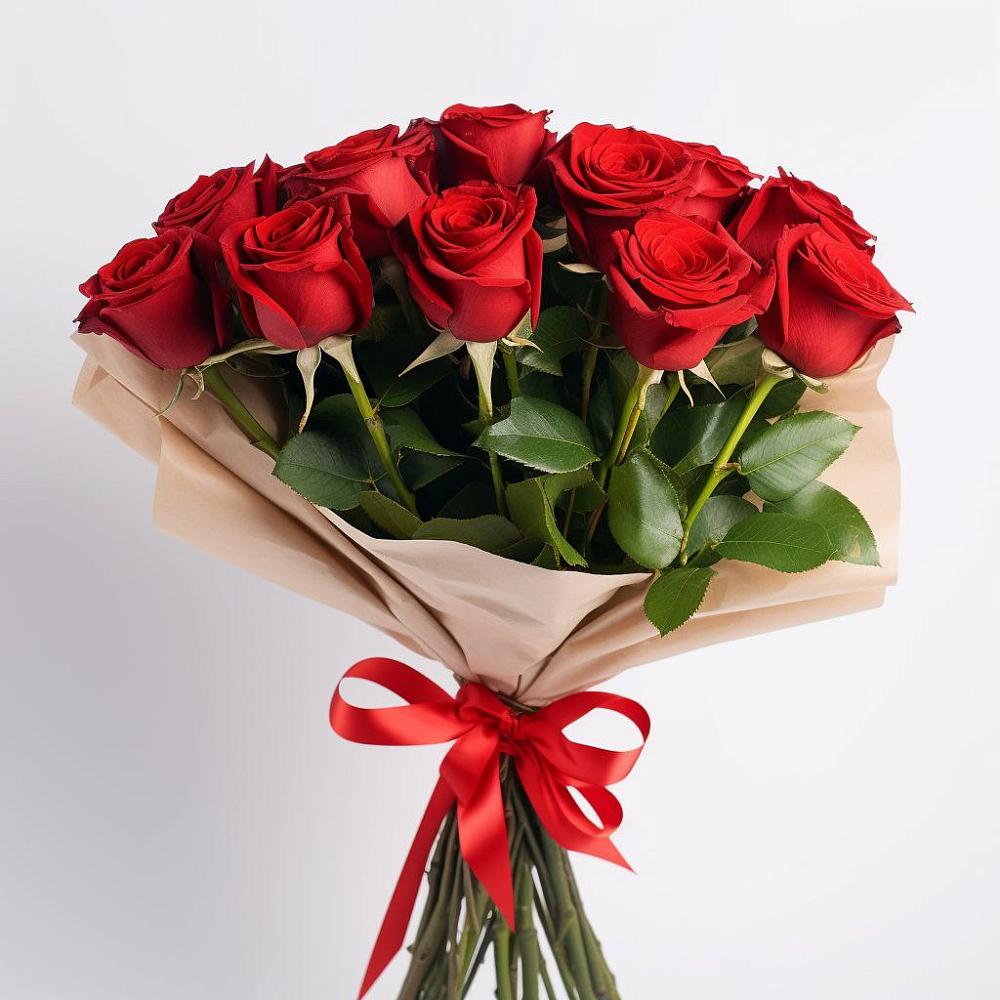 Букет 11 Красных роз Эдлесс Лав в Губино